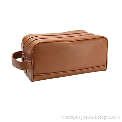 Double zip toiletry bag, 2 zippered compartments